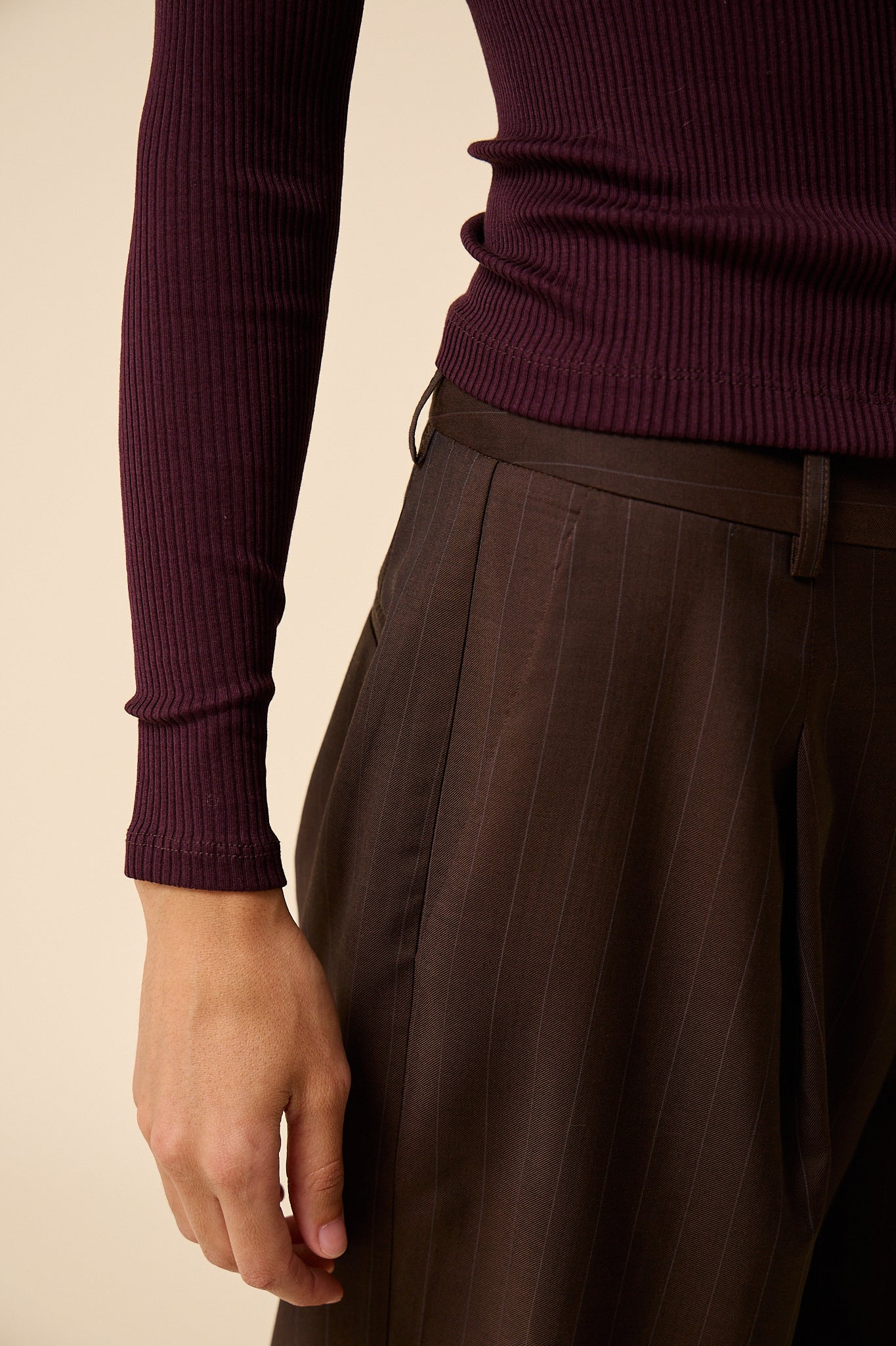 Remy Shorts in Chocolate Pinstripe