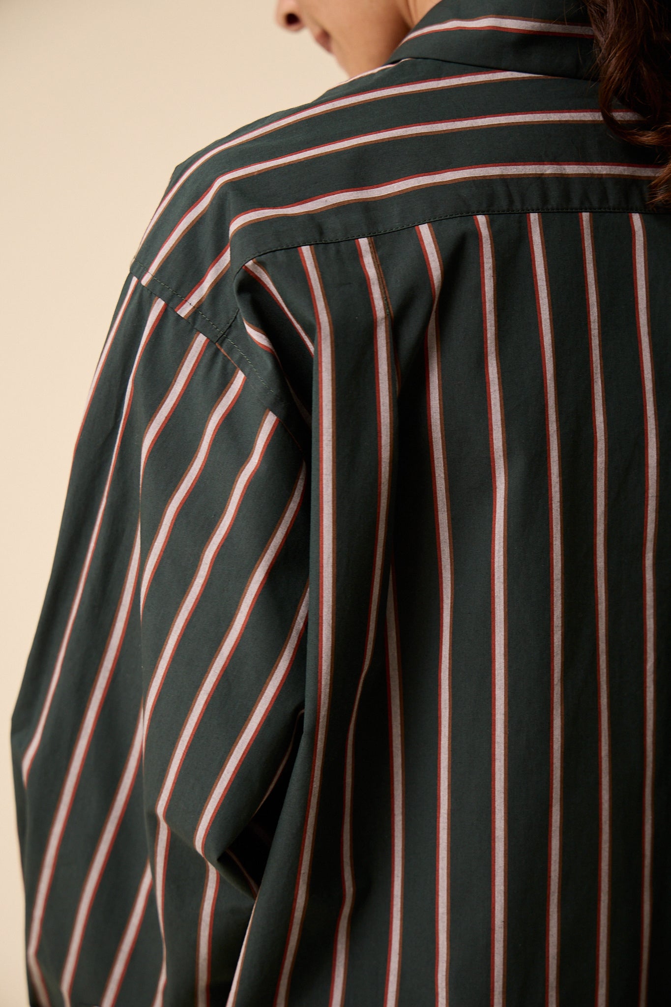 Maryse Shirt in Forest Stripe