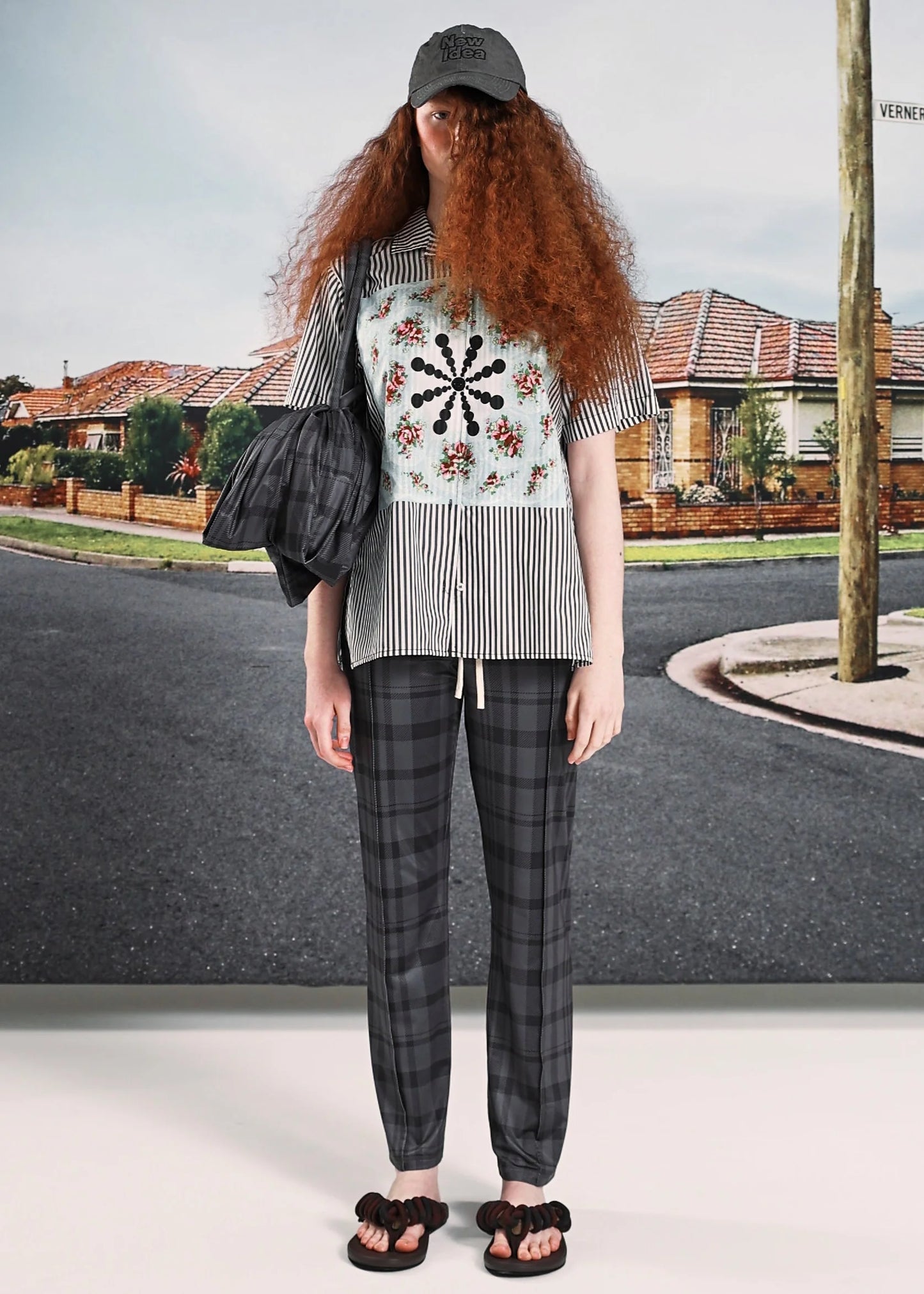 Handkerchief Shirt in Black with Star Motif