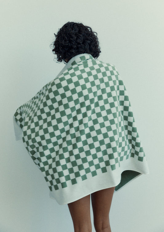 Roman Pool Towel in Sage & Chalk