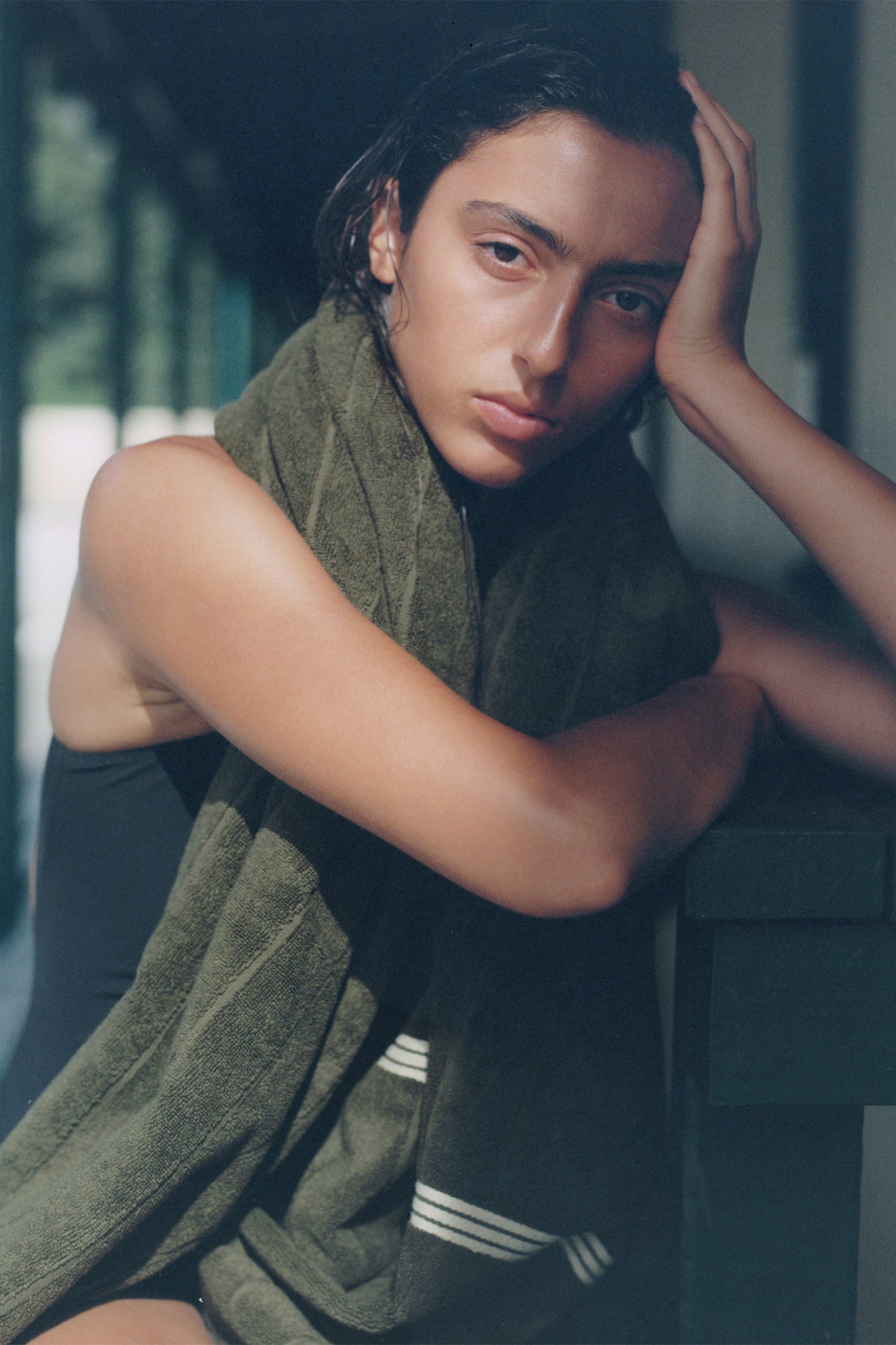 St Bathans Bath Towel in Moss