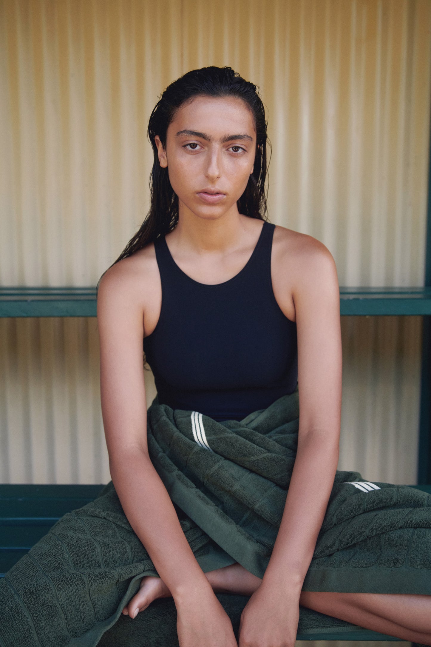 St Bathans Bath Towel in Moss