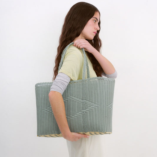 Basket Tote Large in Eucalyptus