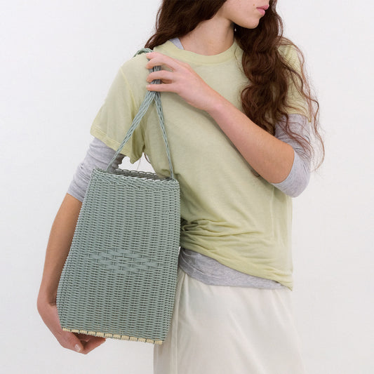 Basket Tote Large in Eucalyptus