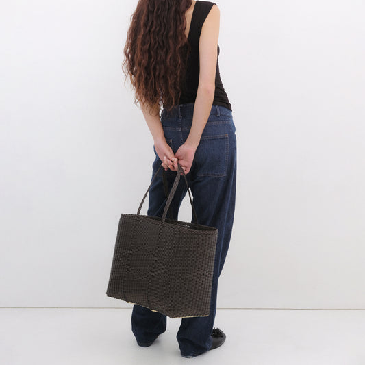 Preorder Basket Tote Large in Midnight Brown