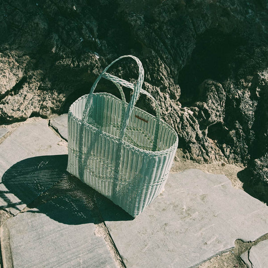 Basket Tote Medium in Eucalyptus