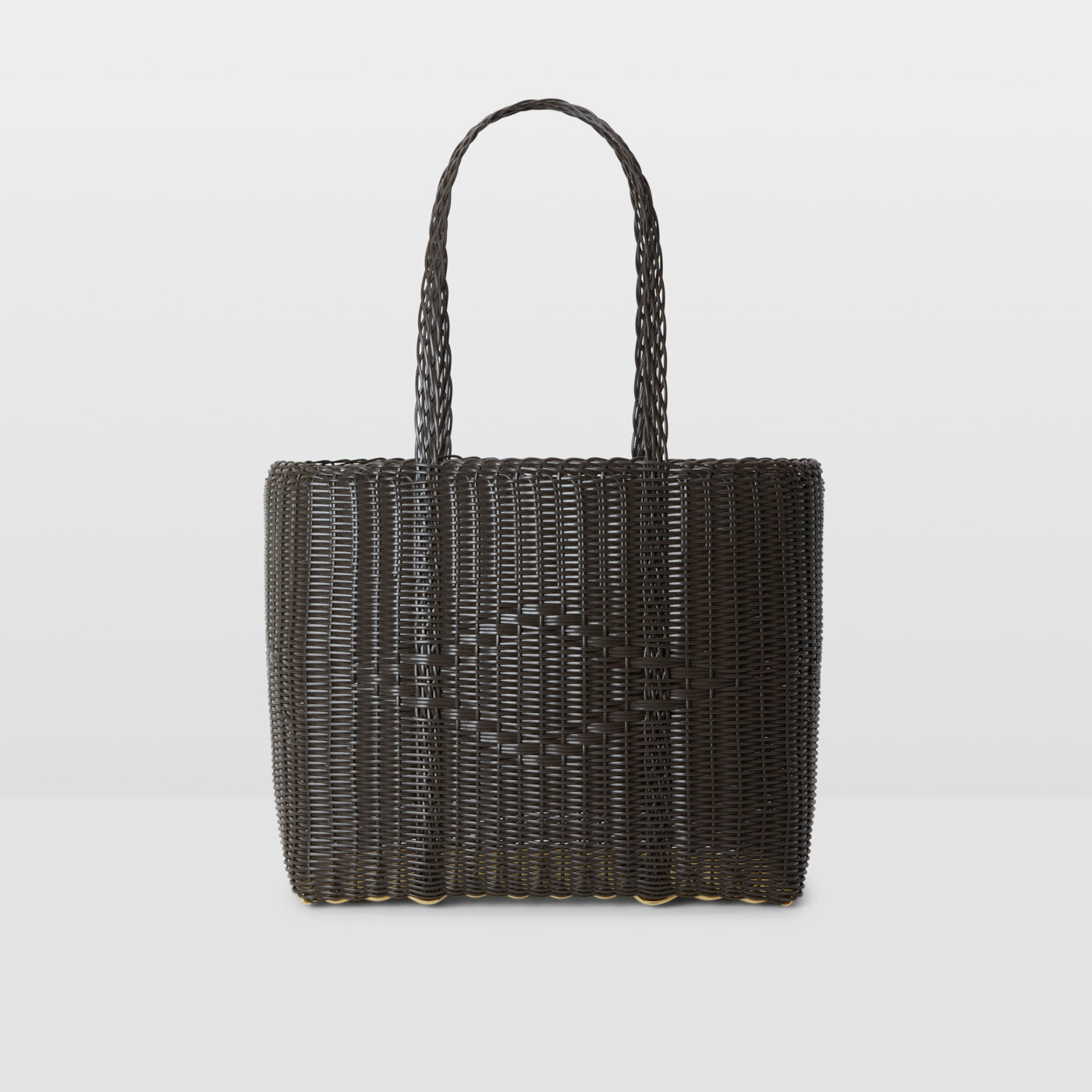 Basket Tote Medium in Midnight Brown