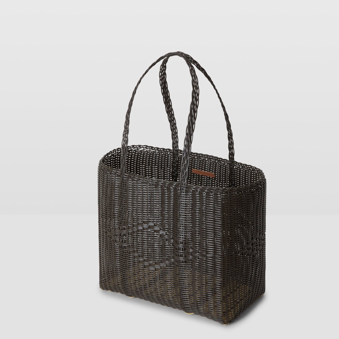 Basket Tote Medium in Midnight Brown