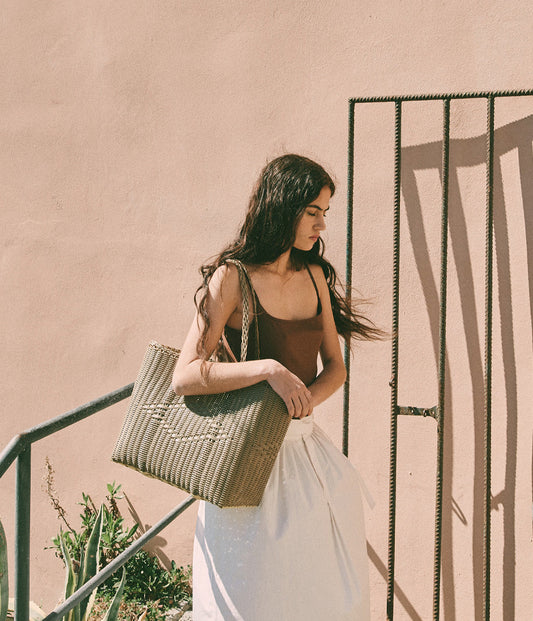Preorder Basket Tote Medium in Sand