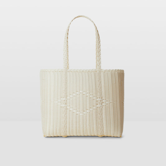 Basket Tote Medium in Vanilla