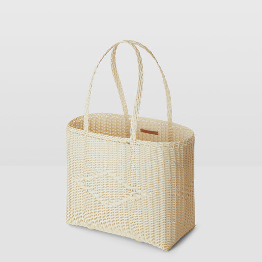 Basket Tote Medium in Vanilla