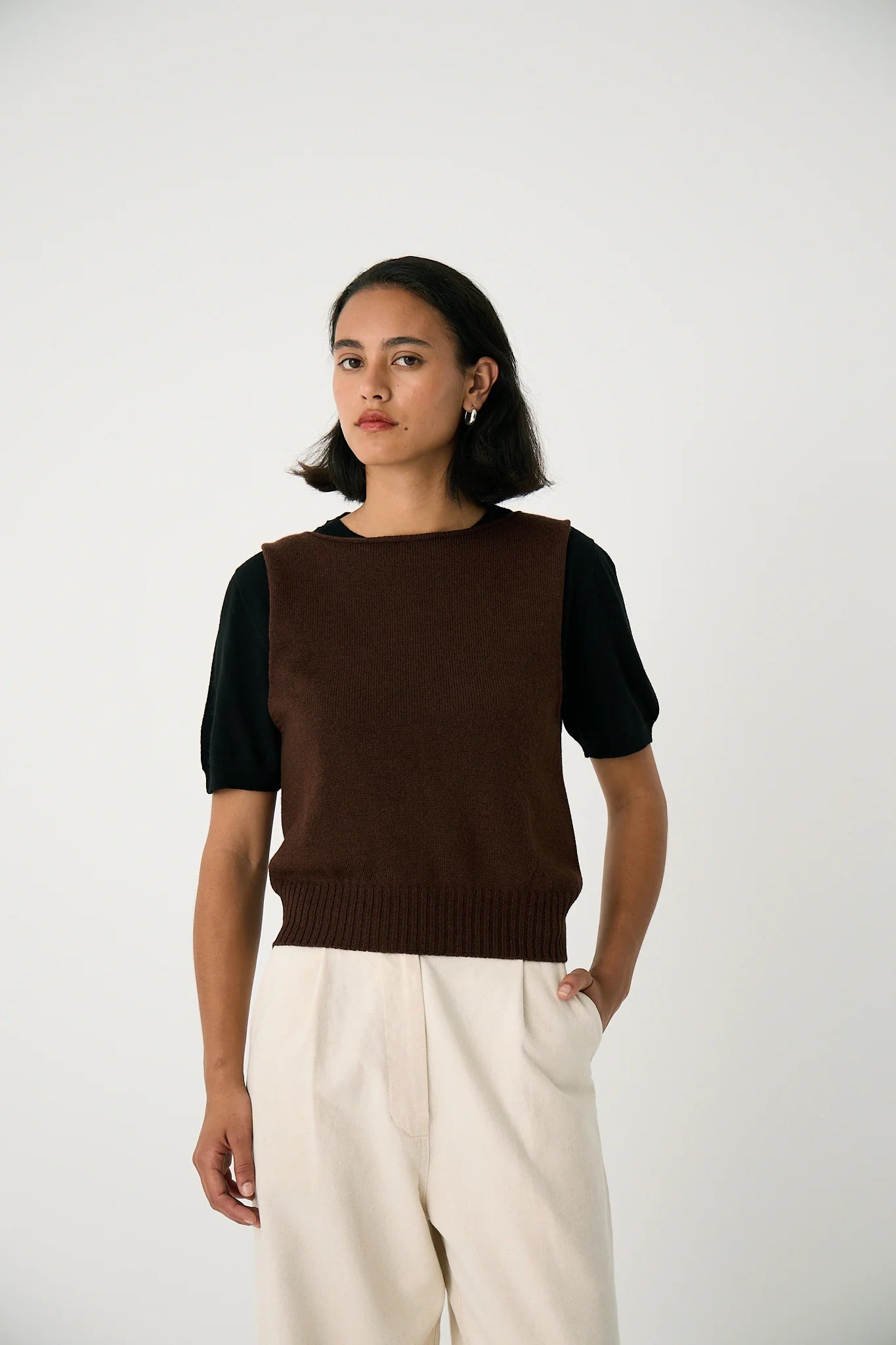 Star Vest in Chestnut