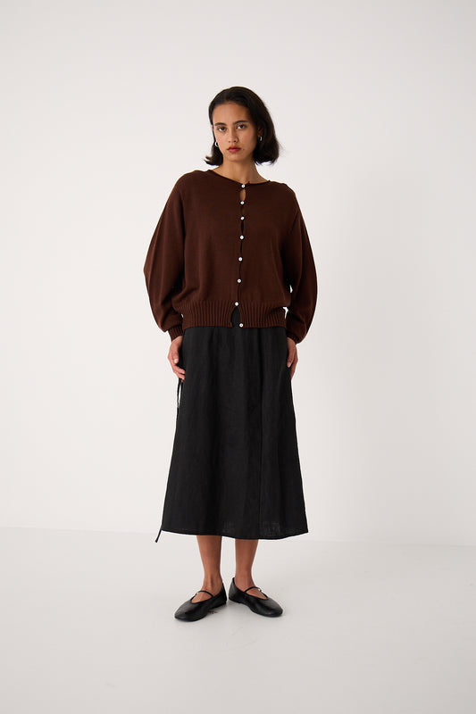 Annie Cardigan in Chestnut
