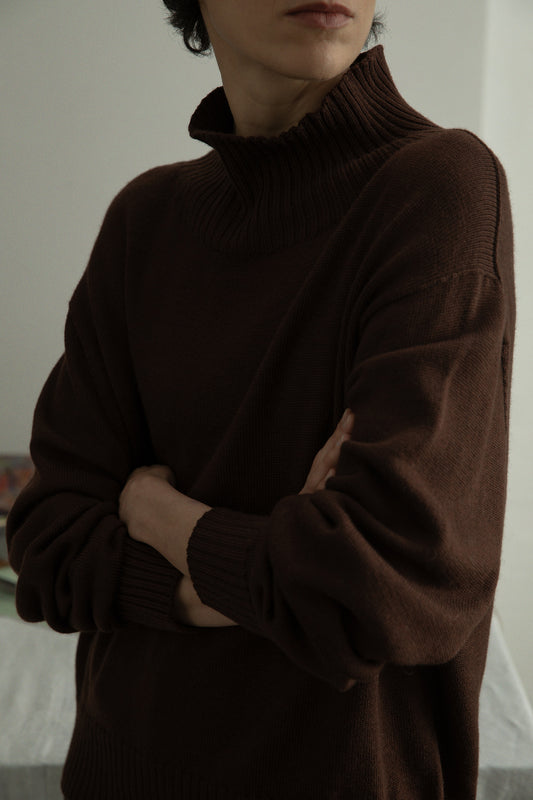 Albers Turtle Neck in Chestnut