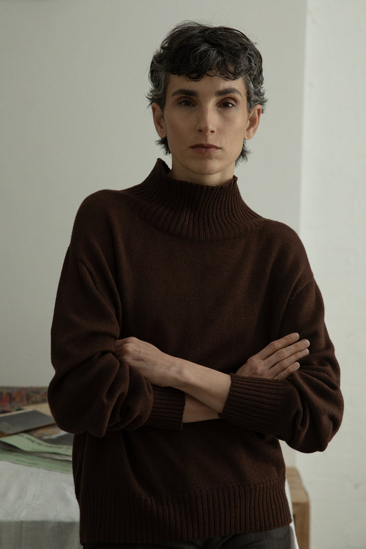 Albers Turtle Neck in Chestnut