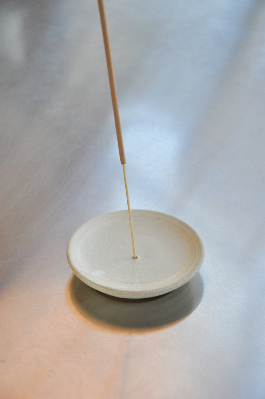 Cream Incense Holder