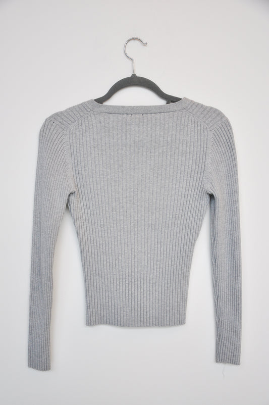 Gap Ribbed Long Sleeve - grey