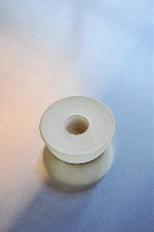 Cream Candle Holder