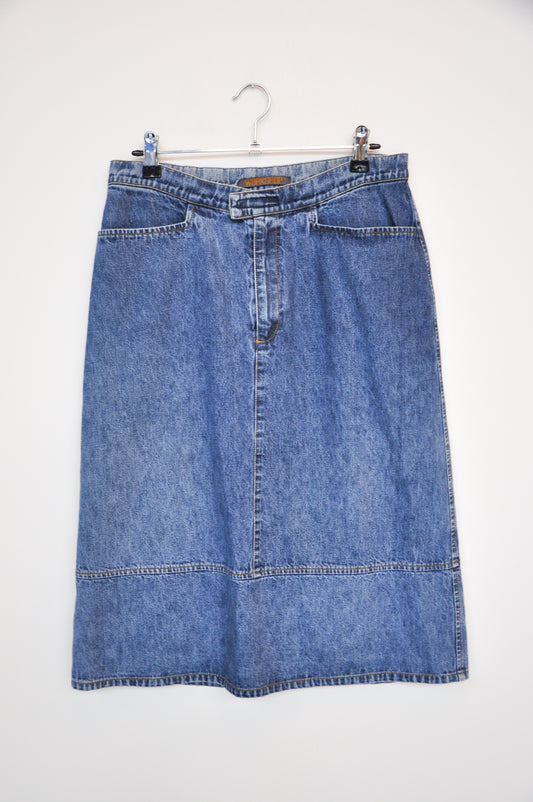 Workshop Maxi Denim Skirt - blue
