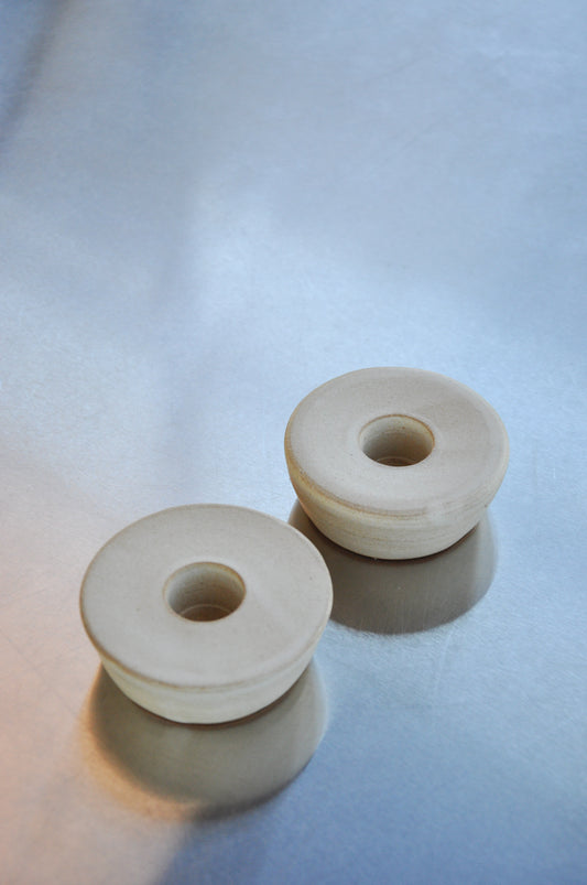 Cream Candle Holder