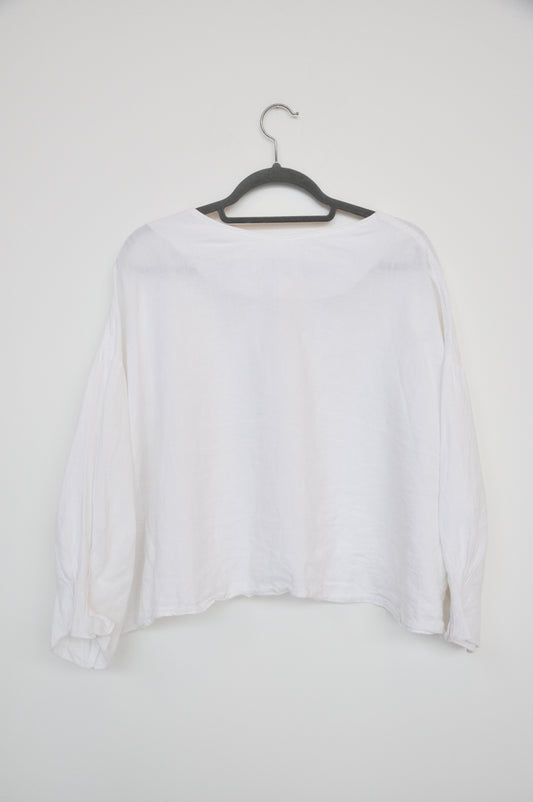 Hej Hej Linen Shirt - white