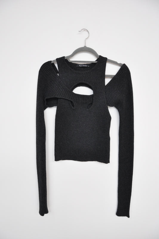 Wynn Hamlyn Asymmetrical Knit - grey