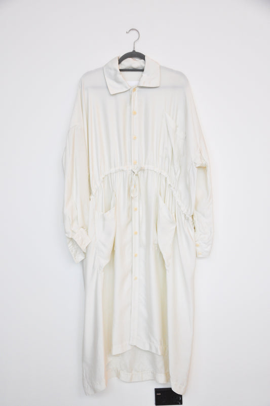 Miss Crab Shirt Dress - beige