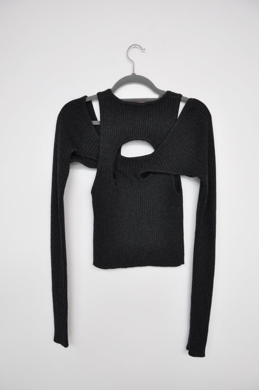 Wynn Hamlyn Asymmetrical Knit - grey