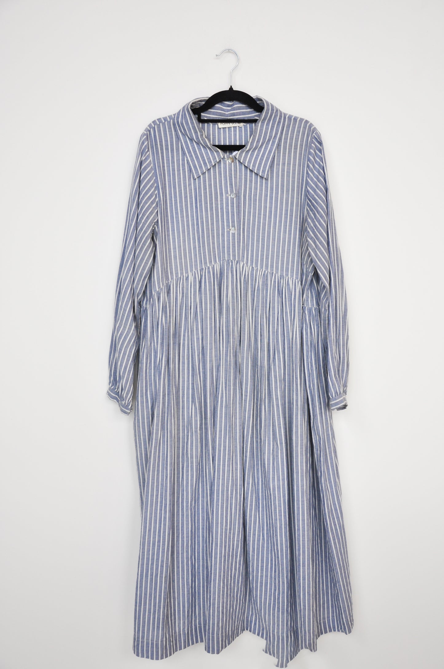 Poppy Voon Stripe Dress - blue/white