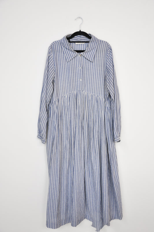 Poppy Voon Stripe Dress - blue/white