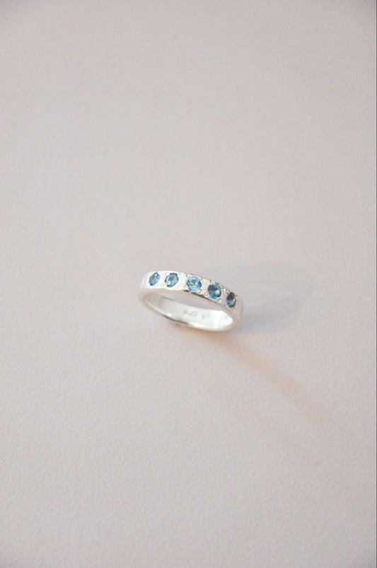 Raindrops Ring in Silver & Topaz
