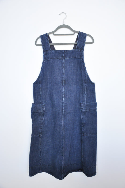 Toast Overall Denim Dress - blue