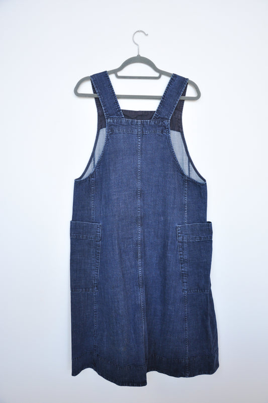 Toast Overall Denim Dress - blue