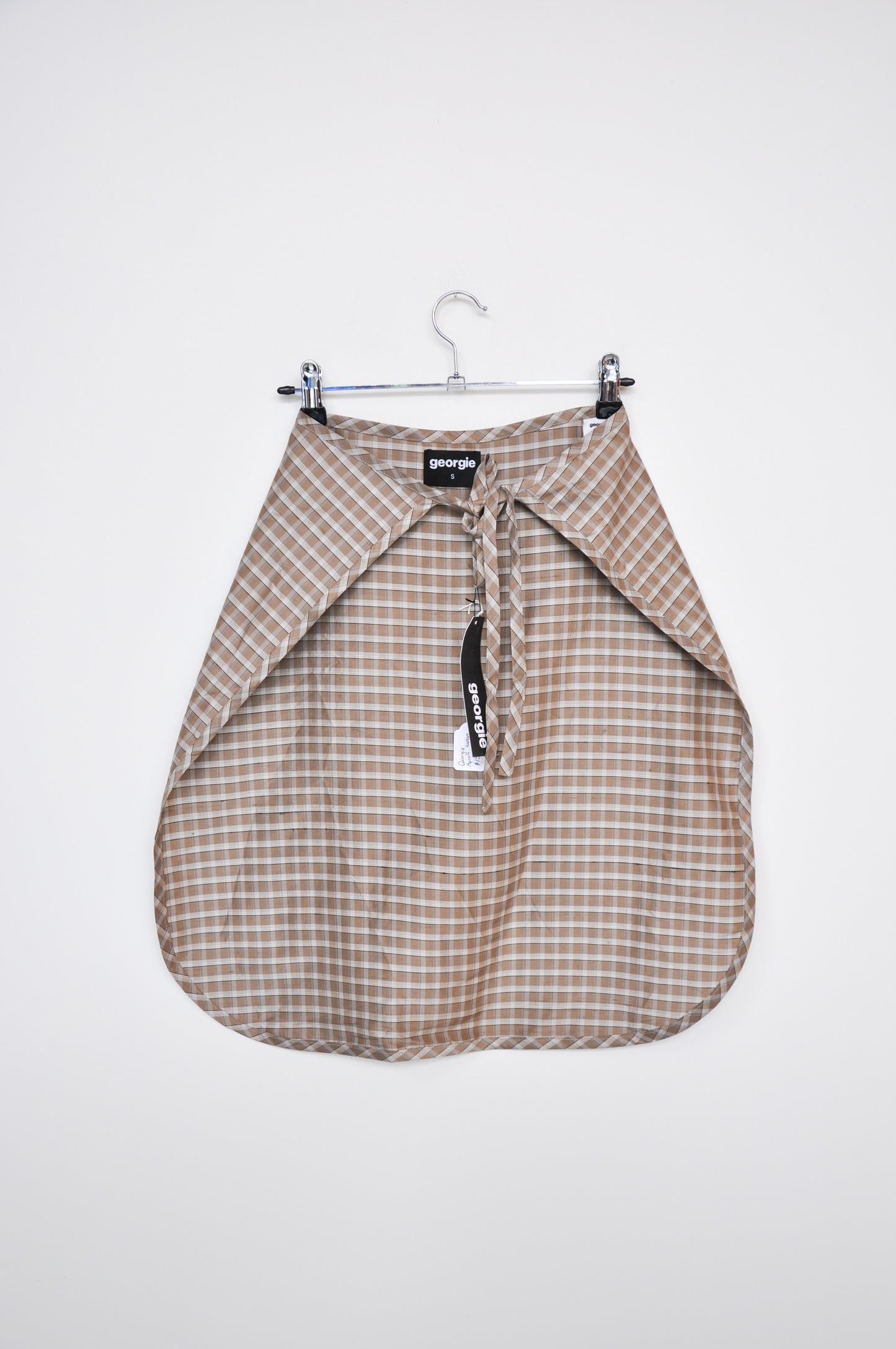 Georgie Silk Apron - tartan