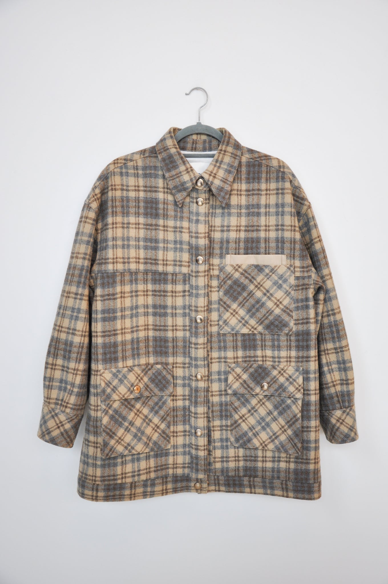 Andersson Bell Plaid Jacket - tan/brown/navy