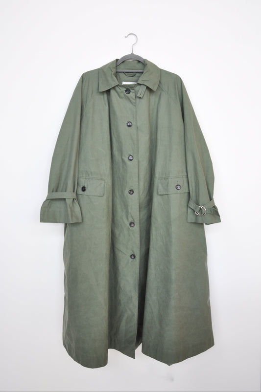Cawley Dry Oilskin Trench - green