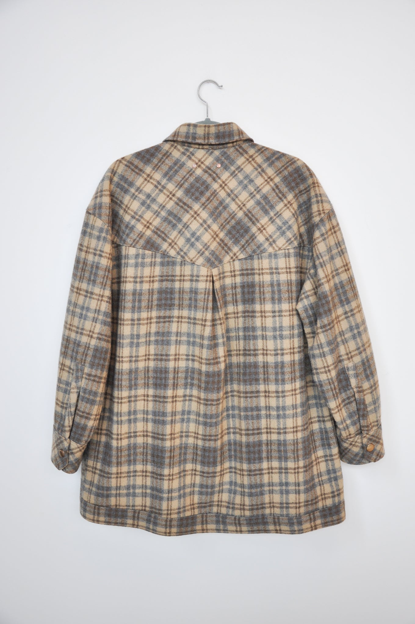 Andersson Bell Plaid Jacket - tan/brown/navy