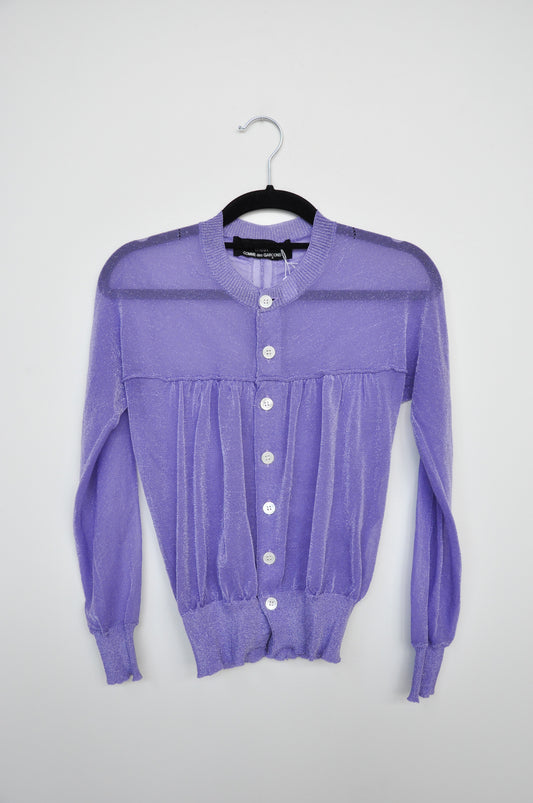Comme des Garcon Tricot Cardigan - Purple Glitter