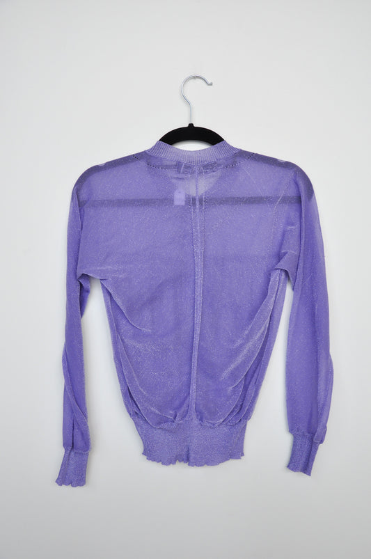 Comme des Garcon Tricot Cardigan - Purple Glitter