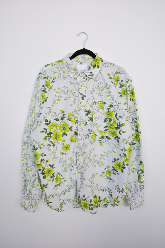 Lucky Dip Floral Shirt - white/green