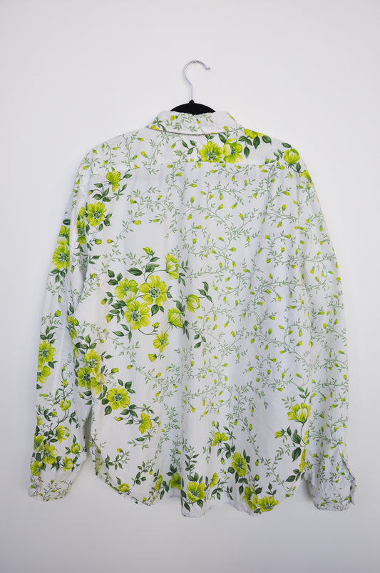 Lucky Dip Floral Shirt - white/green