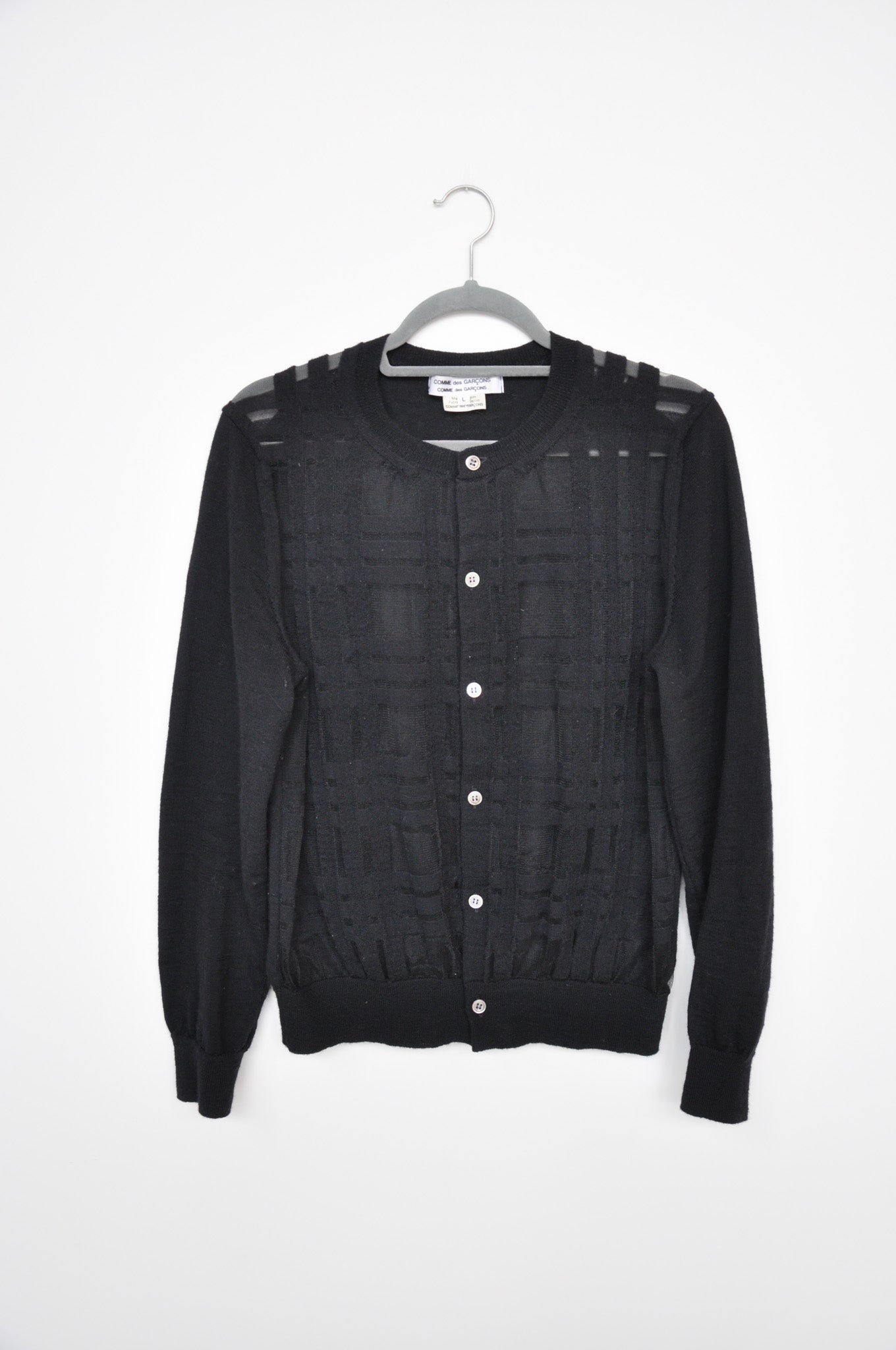 Comme Des Garçons Cardigan - Black Tartan