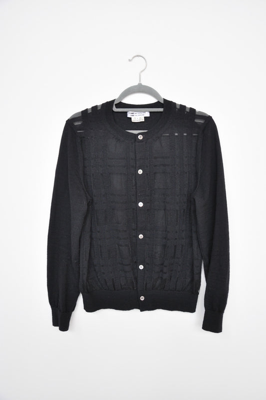 Comme Des Garçons Cardigan - Black Tartan