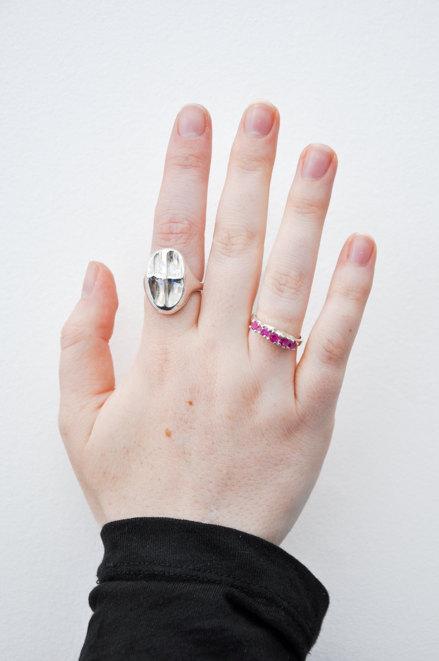Pink Sapphires + Silver