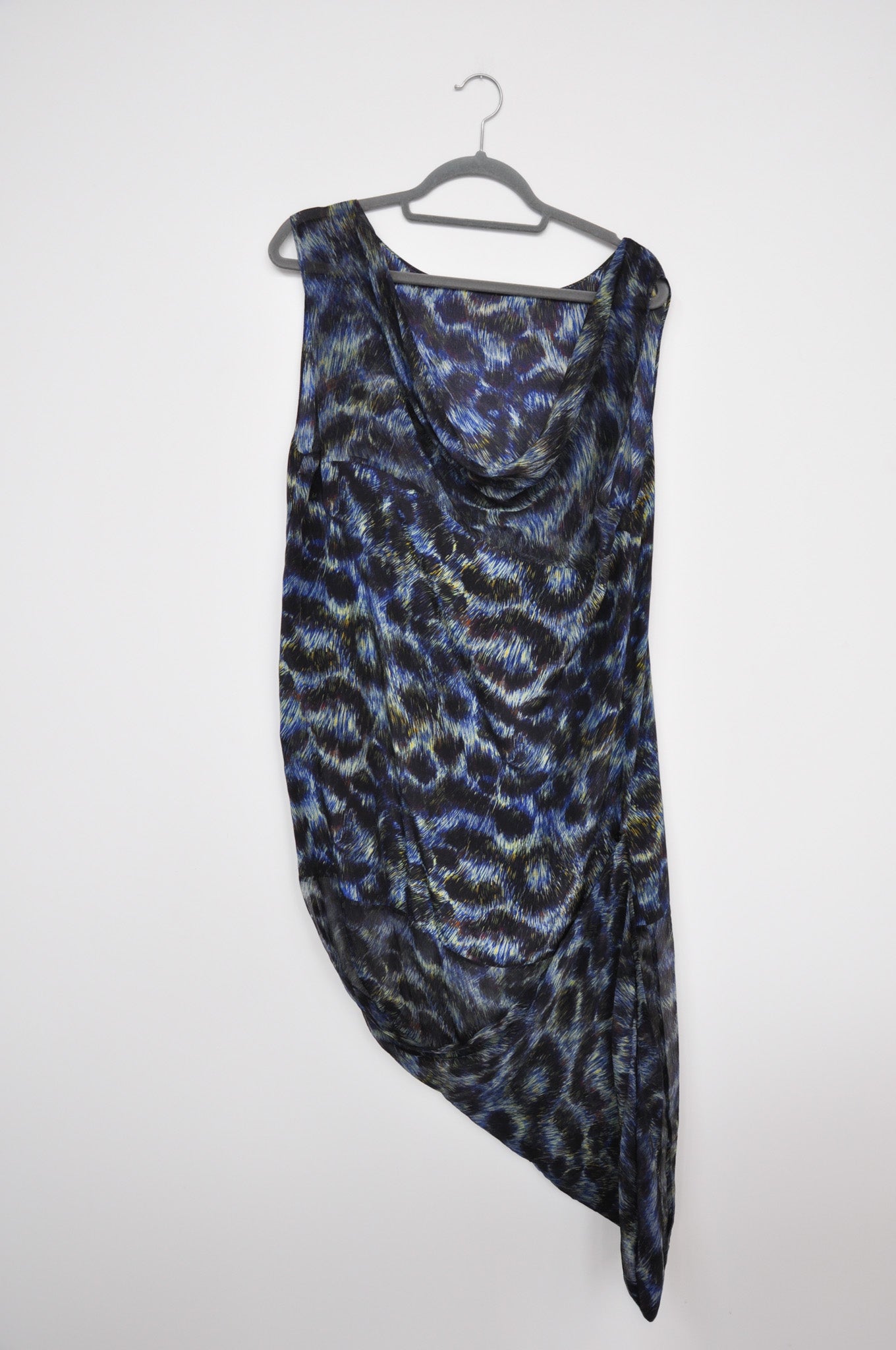 Zambesi Cowl-neck Dress - Blue/Green Pattern