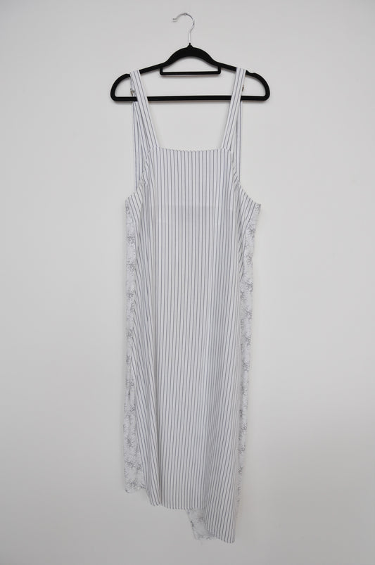 Company of Strangers Pinafore -  White / Grey