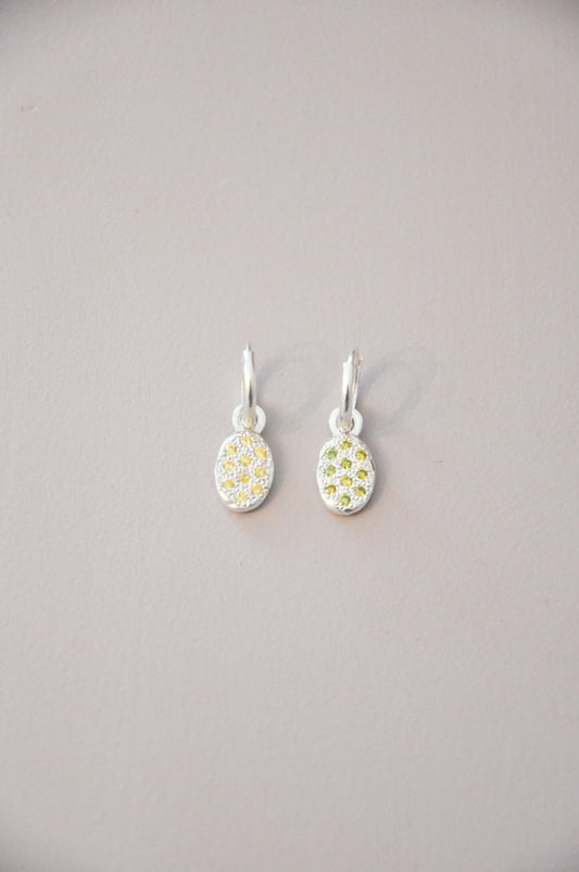 Glitter Earrings in Silver