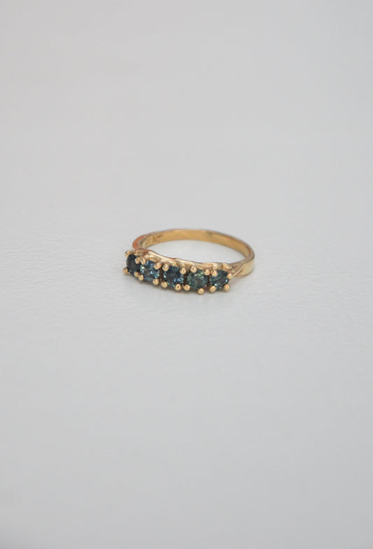 Teal Sapphires + Solid 9ct Gold