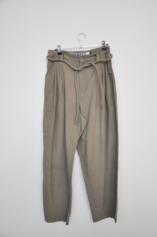 Verner Balloon Pants - olive green