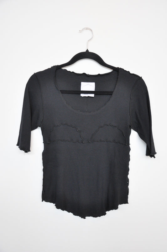 Otsu Ribbed Top - black